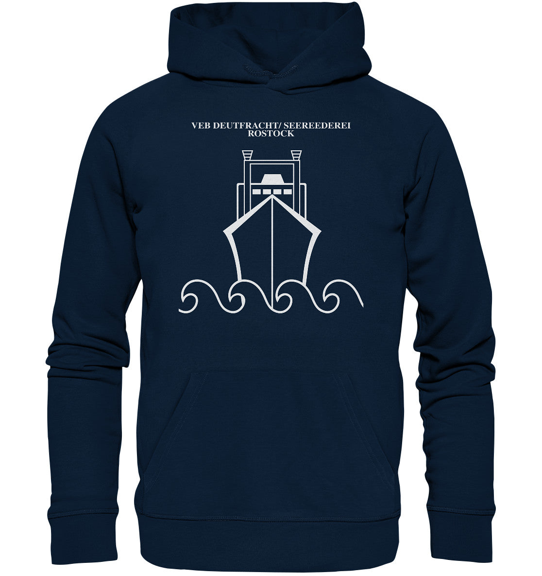 PREMIUM ORGANIC HOODIE UNISEX • VEB DEUTFRACHT SEEREEDEREI ROSTOCK
