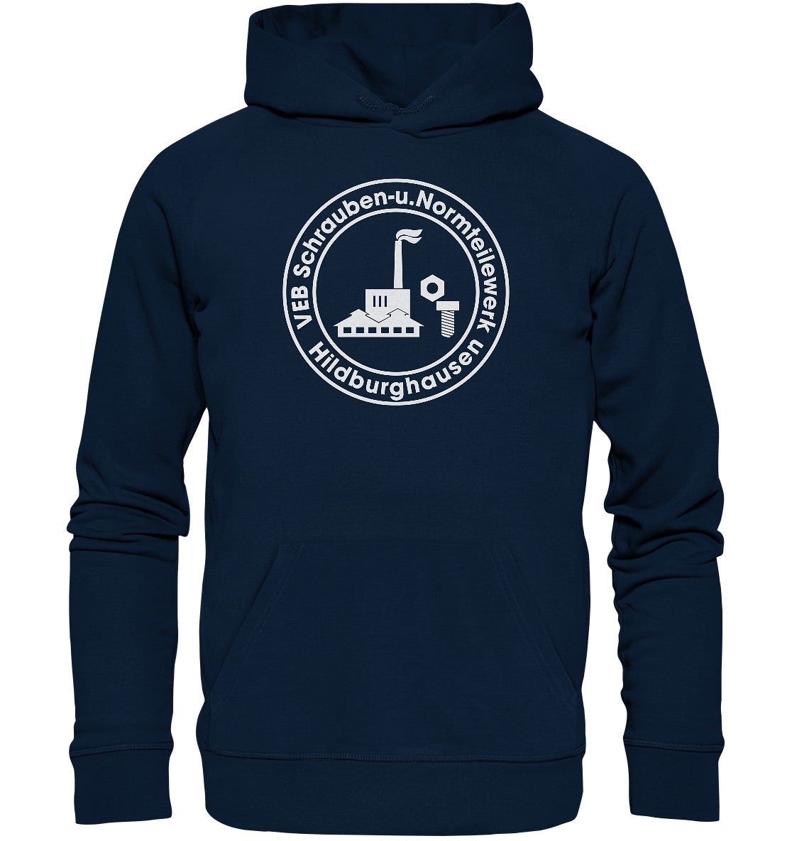DDR Ostalgie Kapuze / Organic Hoodie Unisex • VEB SCHRAUBEN- U. NORMTEILE HILDBURGHAUSEN