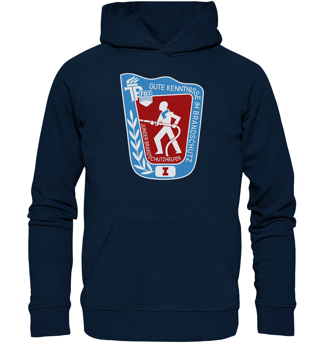 DDR Ostalgie Kapuze / Organic Hoodie Unisex • JUNGER BRANDSCHUTZHELFER