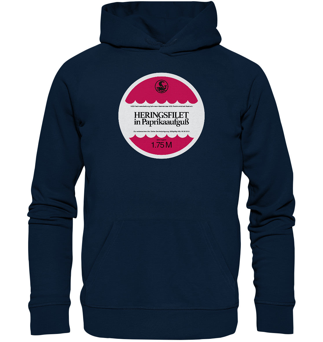 DDR Ostalgie Kapuze / Organic Hoodie Unisex • FISCHKOMBINAT ROSTOCK - HERINGSFILET