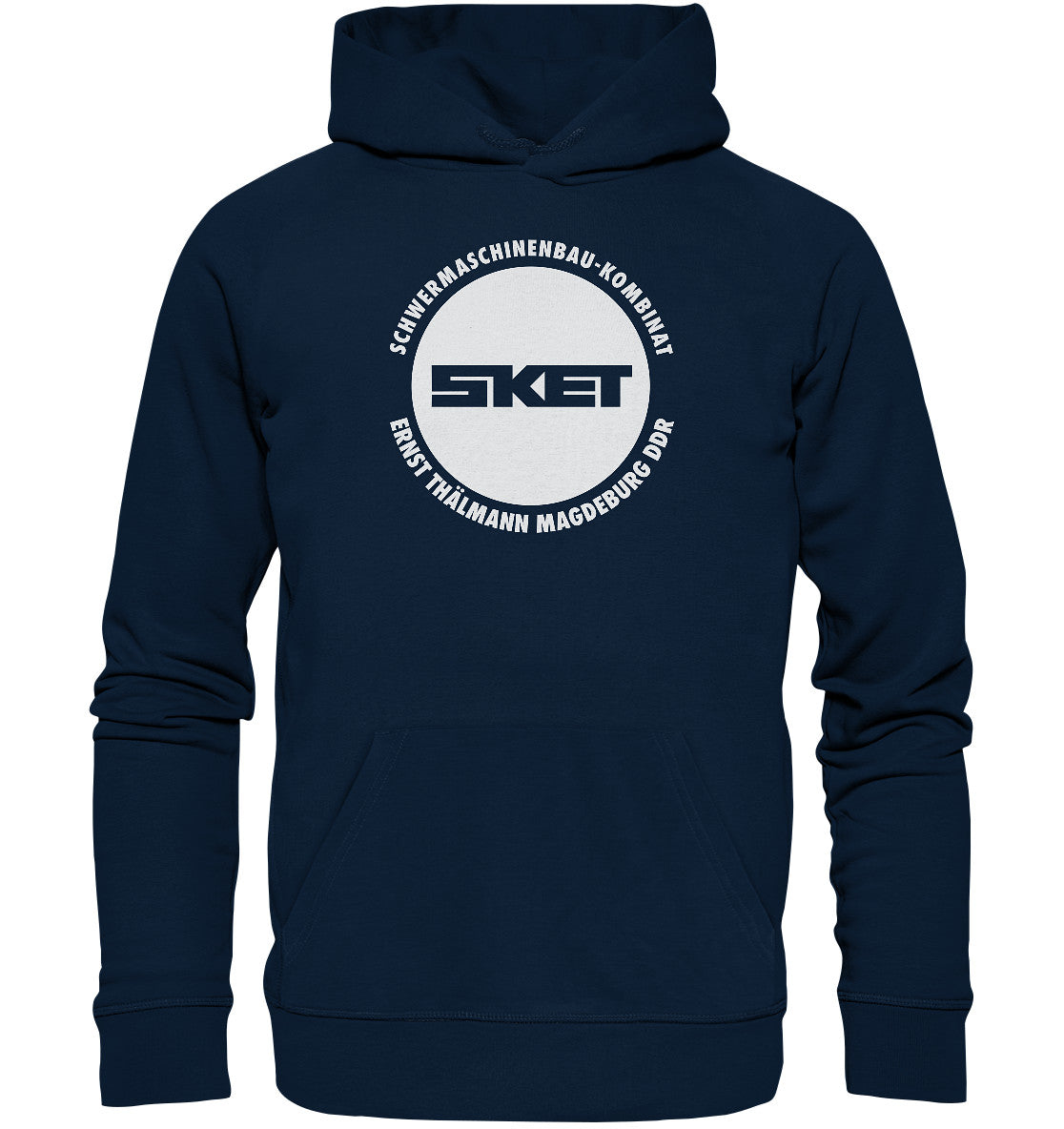DDR Ostalgie Kapuze / Organic Hoodie Unisex • SKET ERNST THÄLMANN SCHWERMASCHINENKOMBINAT