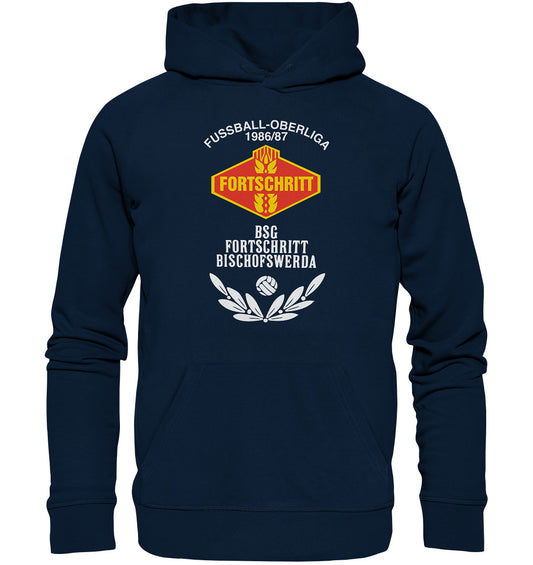 DDR Ostalgie Kapuze / Organic Hoodie Unisex • BSG FORTSCHRITT BISCHOFSWERDA