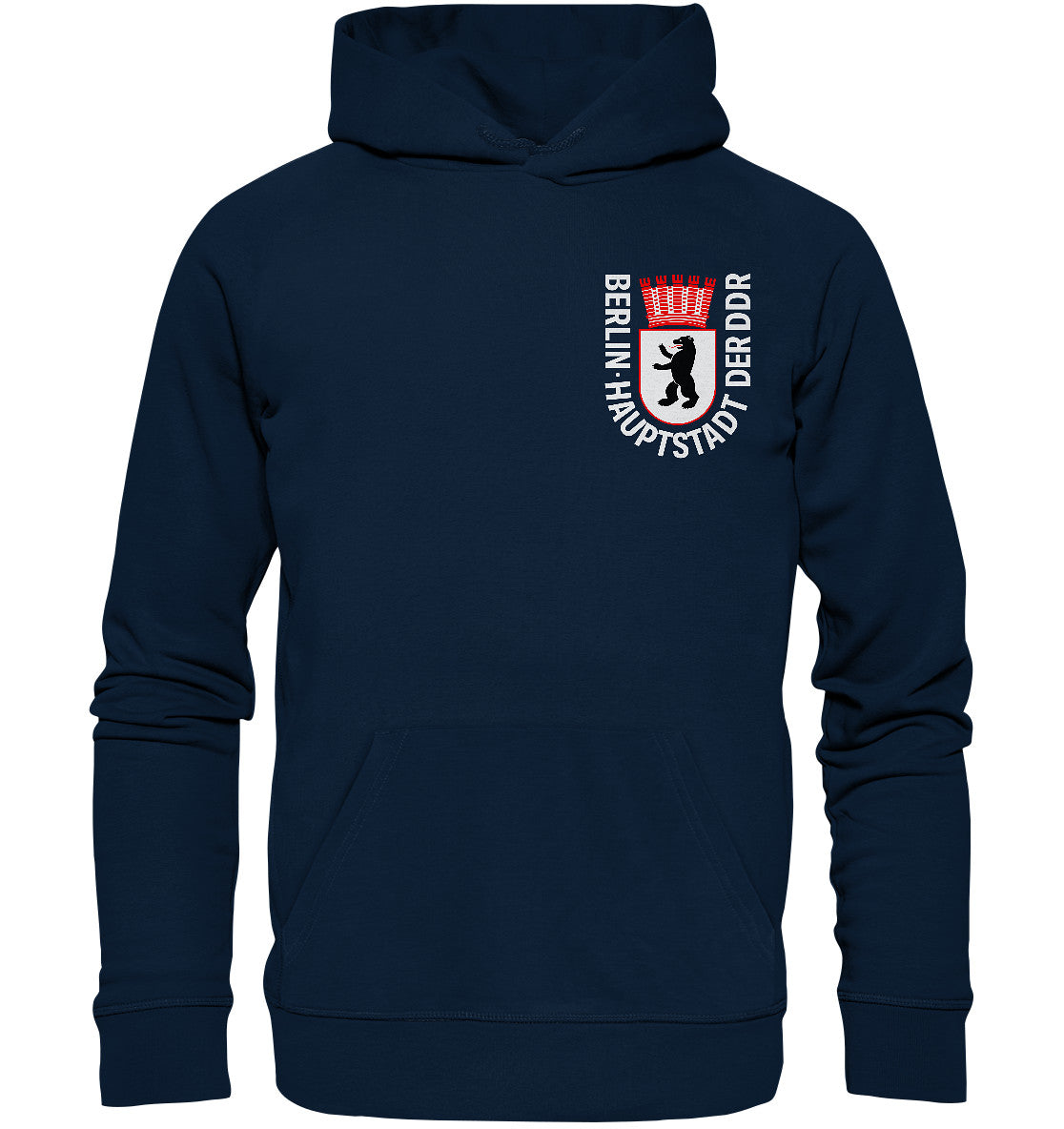 DDR Ostalgie Kapuze / Organic Hoodie Unisex • WAPPEN BERLIN - HAUPTSTADT DER DDR