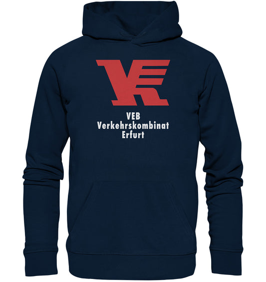DDR Ostalgie Kapuze / Organic Hoodie Unisex • VEB VERKEHRSKOMBINAT ERFURT