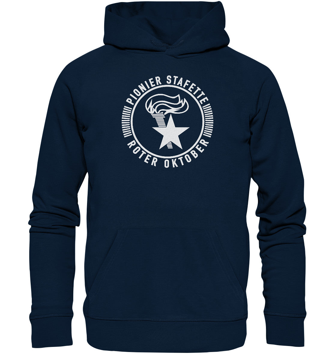 DDR Ostalgie Kapuze / Organic Hoodie Unisex • PIONIER-STAFETTE ROTER OKTOBER