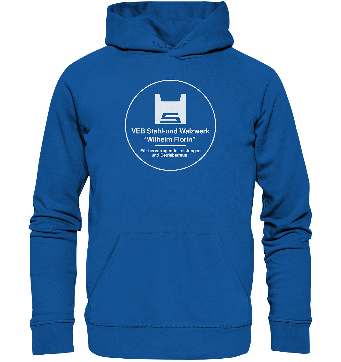 DDR Ostalgie Kapuze / Organic Hoodie Unisex • VEB WILHELM FLORIN - FÜR HERVORRAGENDE LEISTUNGEN