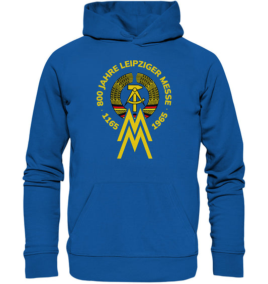 DDR Ostalgie Kapuze / Organic Hoodie Unisex • 800 JAHRE LEIPZIGER MESSE