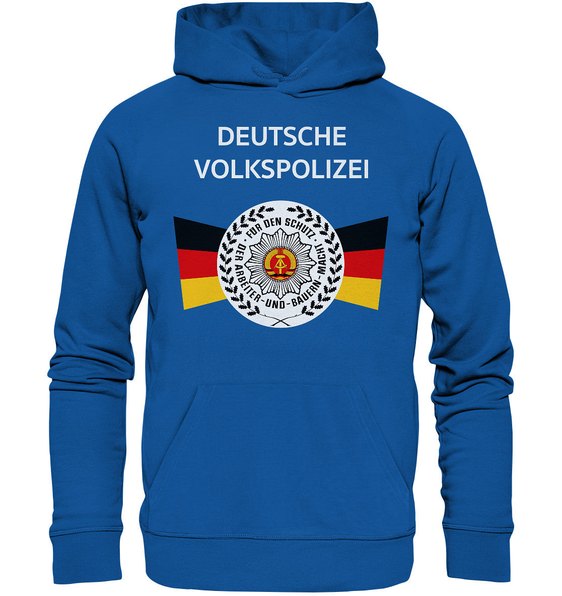 DDR Ostalgie Kapuze / Organic Hoodie Unisex • DEUTSCHE VOLKSPOLIZEI - ORIGINAL WIMPEL