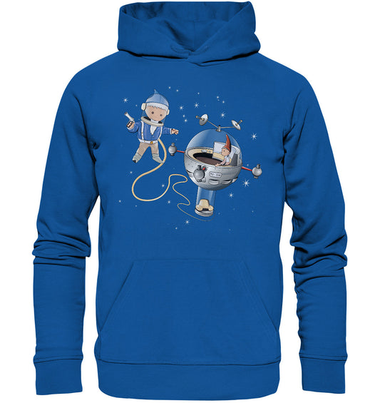 DDR Ostalgie Kapuze / Organic Hoodie Unisex • UNSER SANDMÄNNCHEN - AUSSENMISSION (PU-358)
