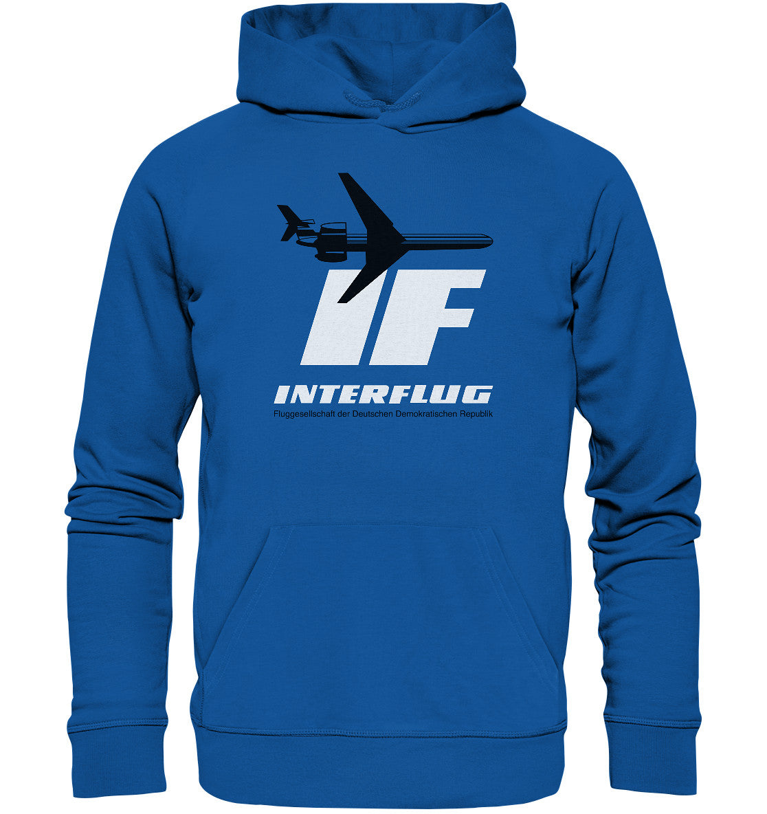 DDR Ostalgie Kapuze / Organic Hoodie Unisex • IF - INTERFLUG DDR - ORIGINAL WERBUNG