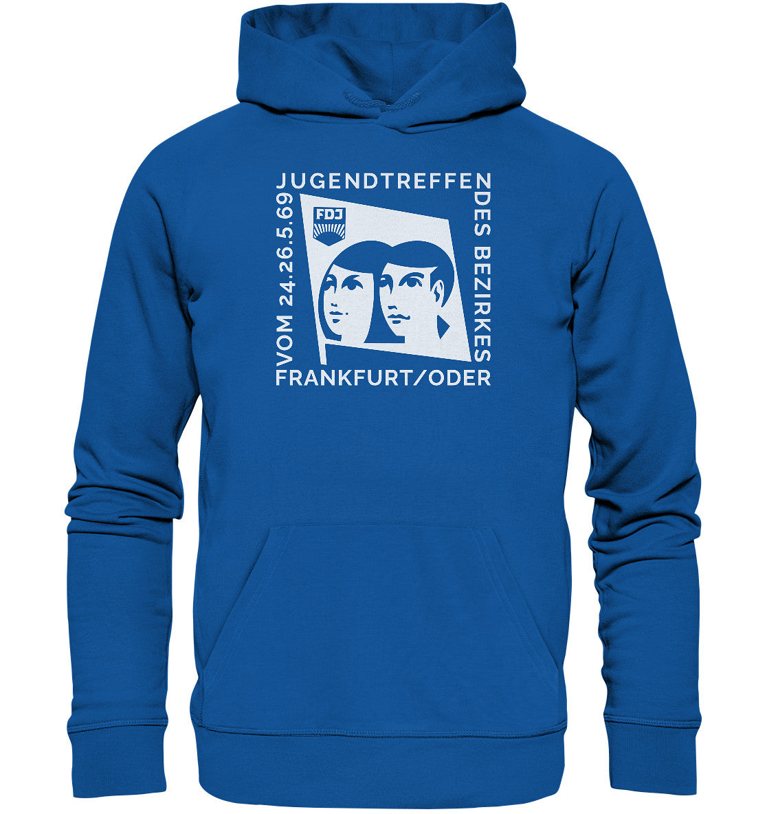 DDR Ostalgie Kapuze / Organic Hoodie Unisex • FDJ JUGENDTREFFEN FRANKFURT ODER - 1969