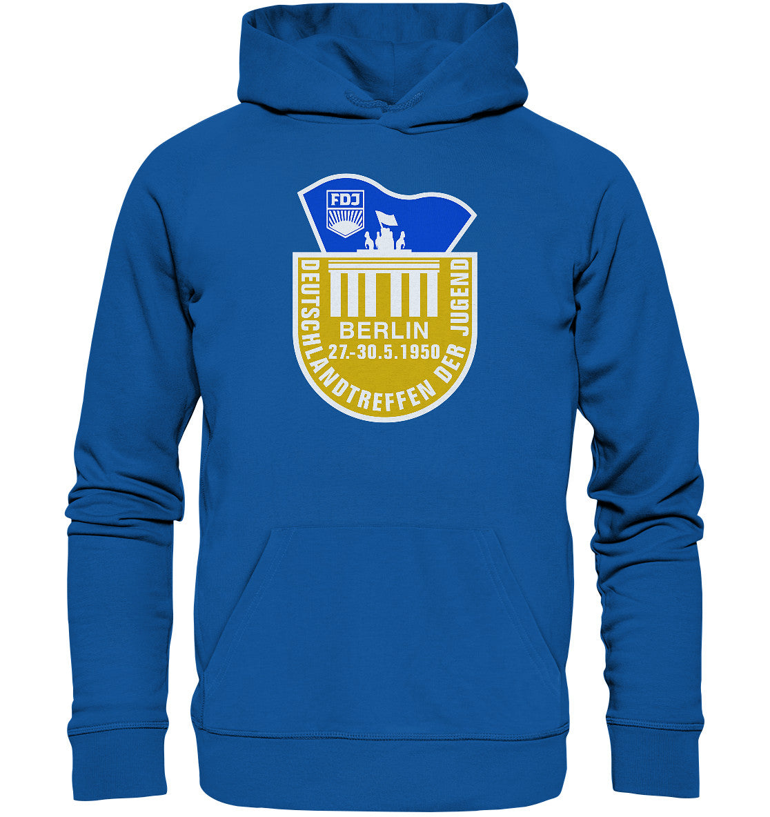 DDR Ostalgie Kapuze / Organic Hoodie Unisex • FDJ DEUTSCHLANDTREFFEN DER JUGEND - BERLIN 1950
