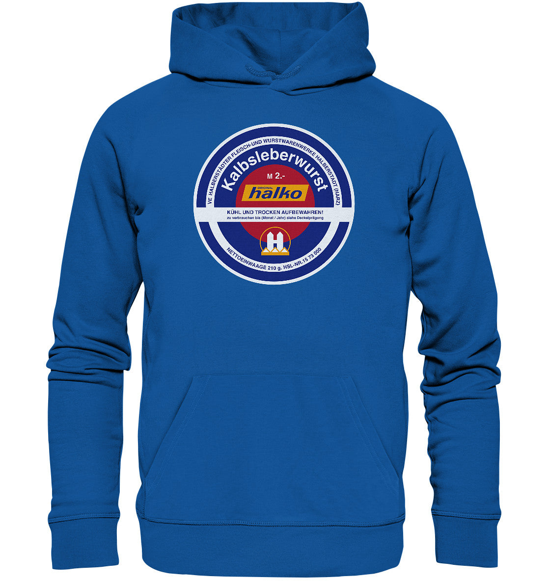 DDR Ostalgie Kapuze / Organic Hoodie Unisex • HALBERSTÄDTER WURSTWAREN - KALBSLEBERWURST