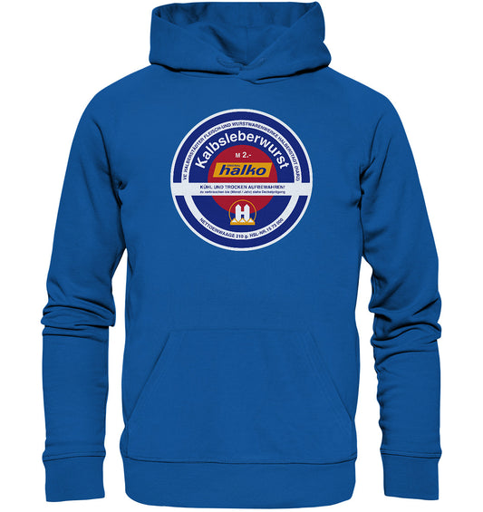 DDR Ostalgie Kapuze / Organic Hoodie Unisex • HALBERSTÄDTER WURSTWAREN - KALBSLEBERWURST