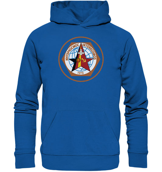 DDR Ostalgie Kapuze / Organic Hoodie Unisex • INTERKOSMOS 1978