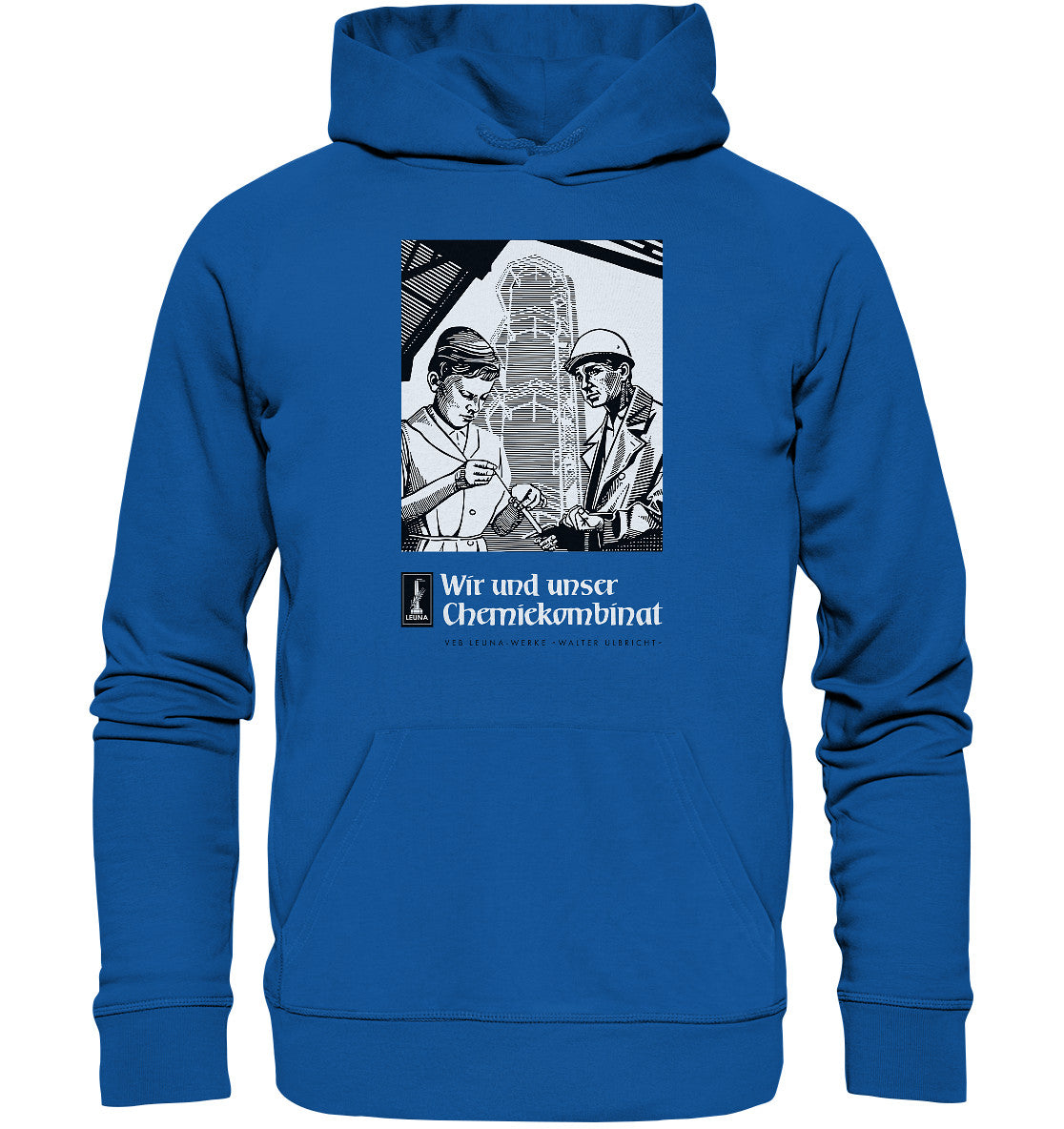 DDR Ostalgie Kapuze / Organic Hoodie Unisex • LEUNA WERKE WALTER ULBRICHT
