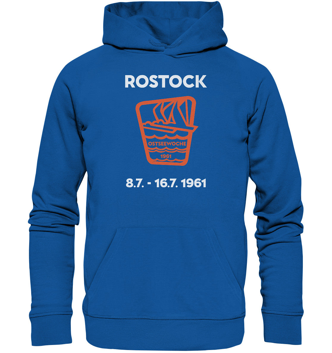 DDR Ostalgie Kapuze / Organic Hoodie Unisex • OSTSEEWOCHE ROSTOCK 1961