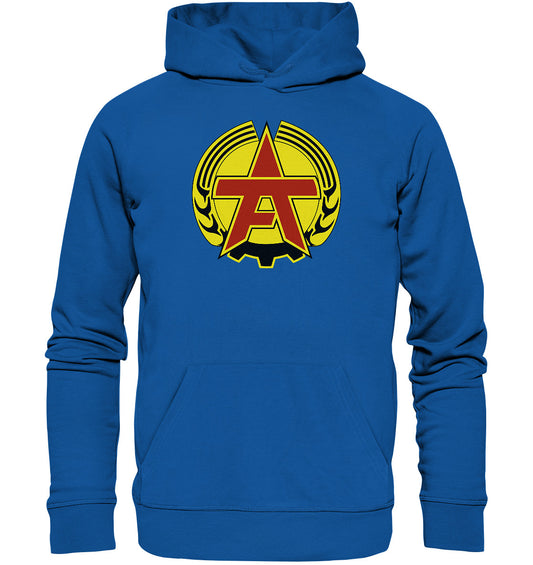 DDR Ostalgie Kapuze / Organic Hoodie Unisex • ARBEITERFESTSPIELE - FARBIG