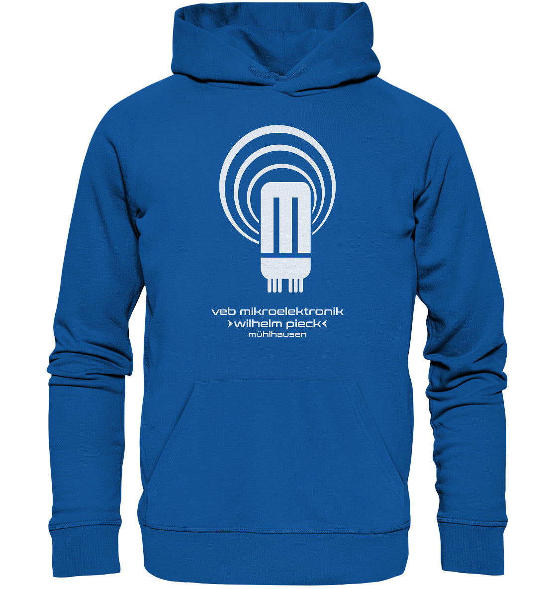 DDR Ostalgie Kapuze / Organic Hoodie Unisex • VEB MIKROELEKTRONIK WILHELM PIECK MÜHLHAUSEN