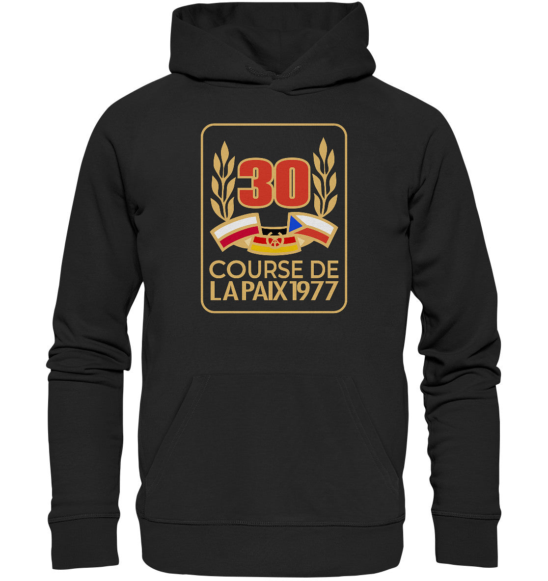 DDR Ostalgie Kapuze / Organic Hoodie Unisex • 30. FRIEDENSFAHRT 1977
