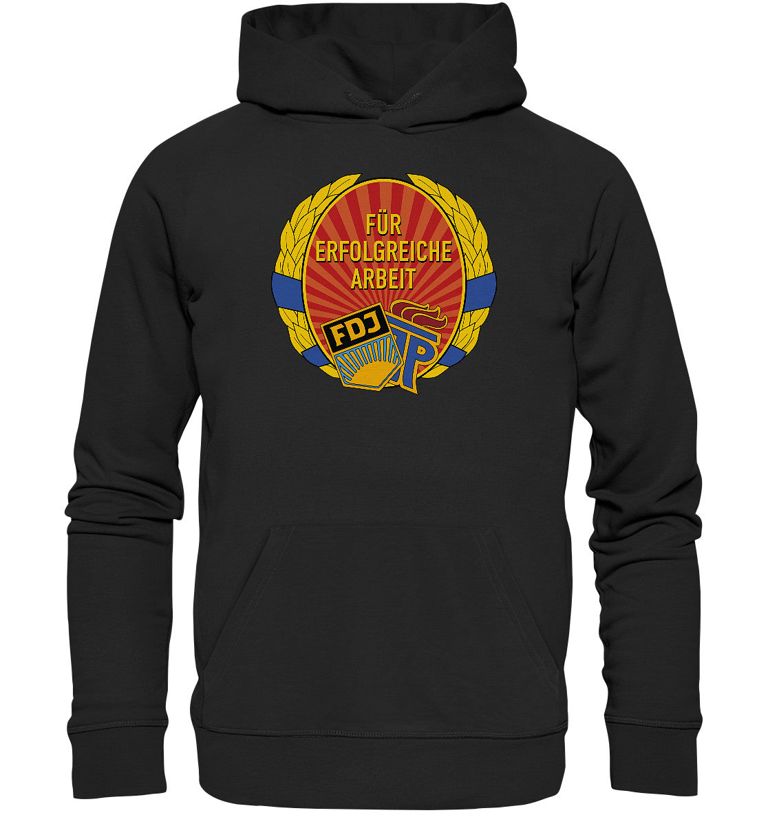 DDR Ostalgie Kapuze / Organic Hoodie Unisex • ABZEICHEN - FÜR ERFOLGREICHE ARBEIT