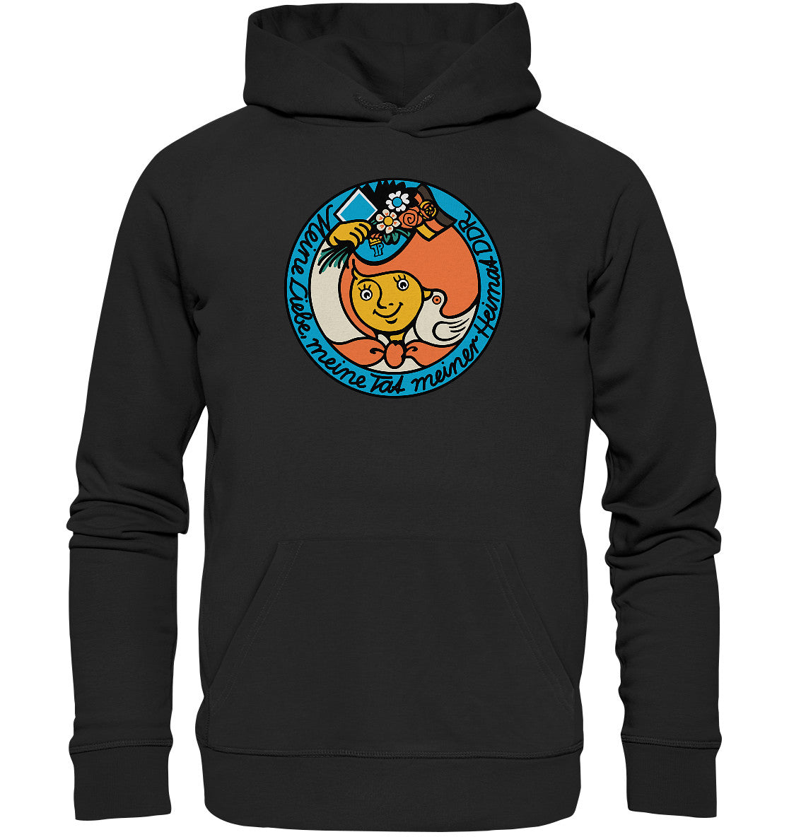 DDR Ostalgie Kapuze / Organic Hoodie Unisex • JUNGE PIONIERE - MEINE LIEBE MEINER HEIMAT