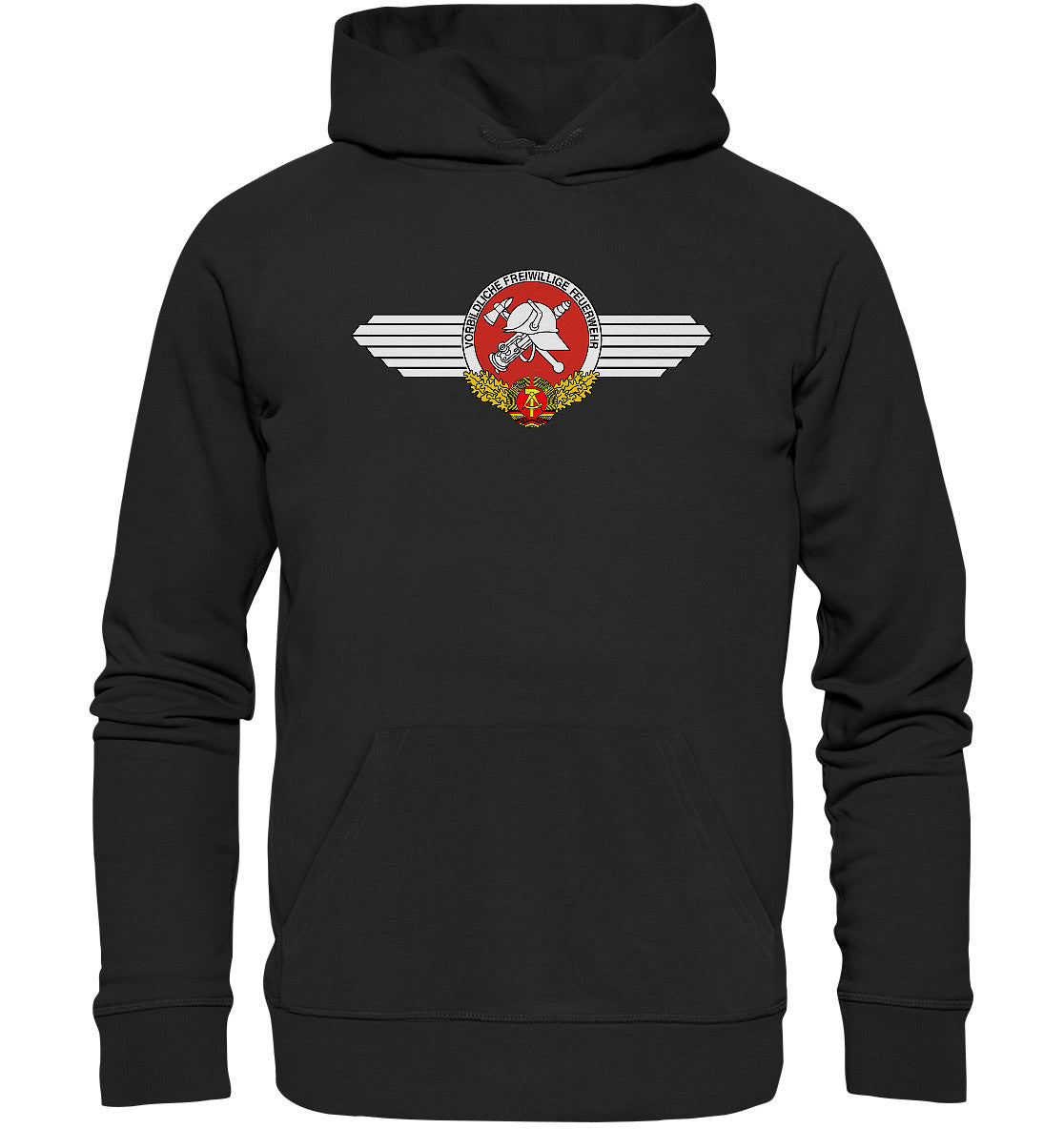 DDR Ostalgie Kapuze / Organic Hoodie Unisex • VORBILDLICHE FREIWILLIGE FEUERWEHR DER DDR
