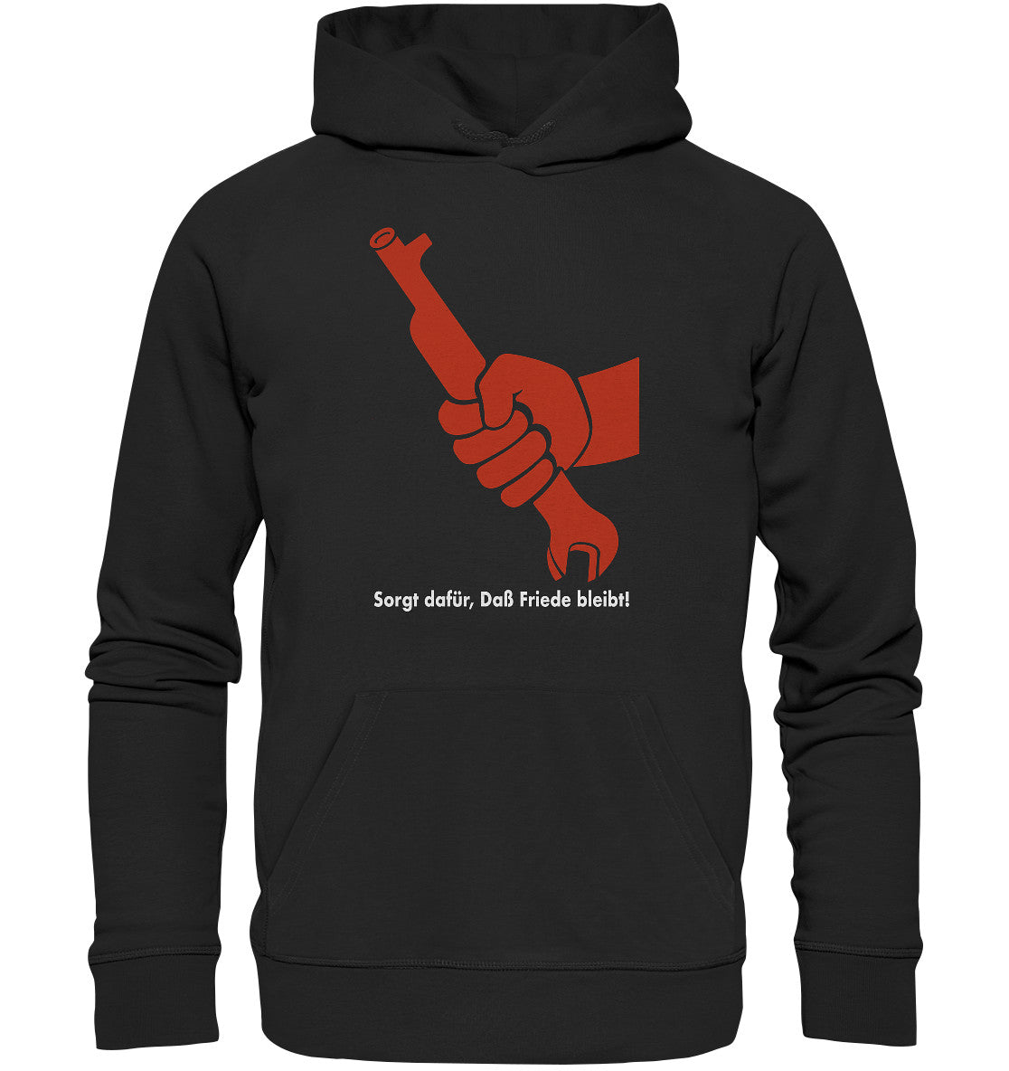 DDR Ostalgie Kapuze / Organic Hoodie Unisex • SORGT DAFÜR, DASS FRIEDE BLEIBT - DDR-PLAKAT 1982