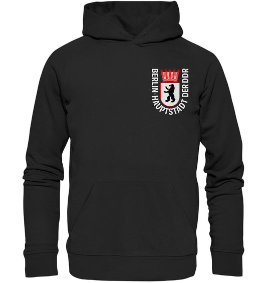 DDR Ostalgie Kapuze / Organic Hoodie Unisex • WAPPEN BERLIN - HAUPTSTADT DER DDR