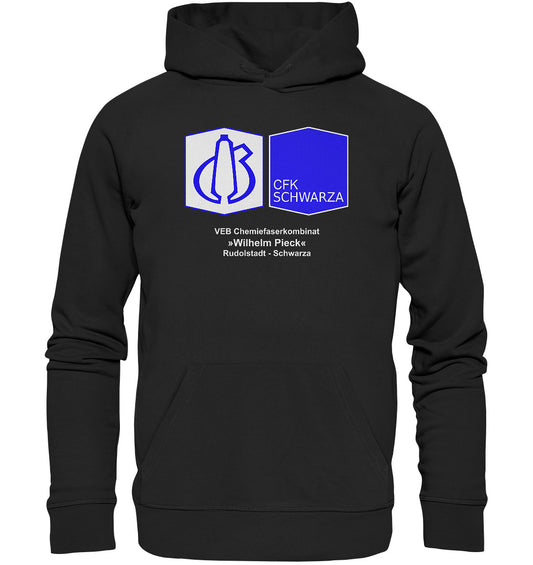 DDR Ostalgie Kapuze / Organic Hoodie Unisex • VEB CHEMIEFASERKOMBINAT RUDOLSTADT-SCHWARZA