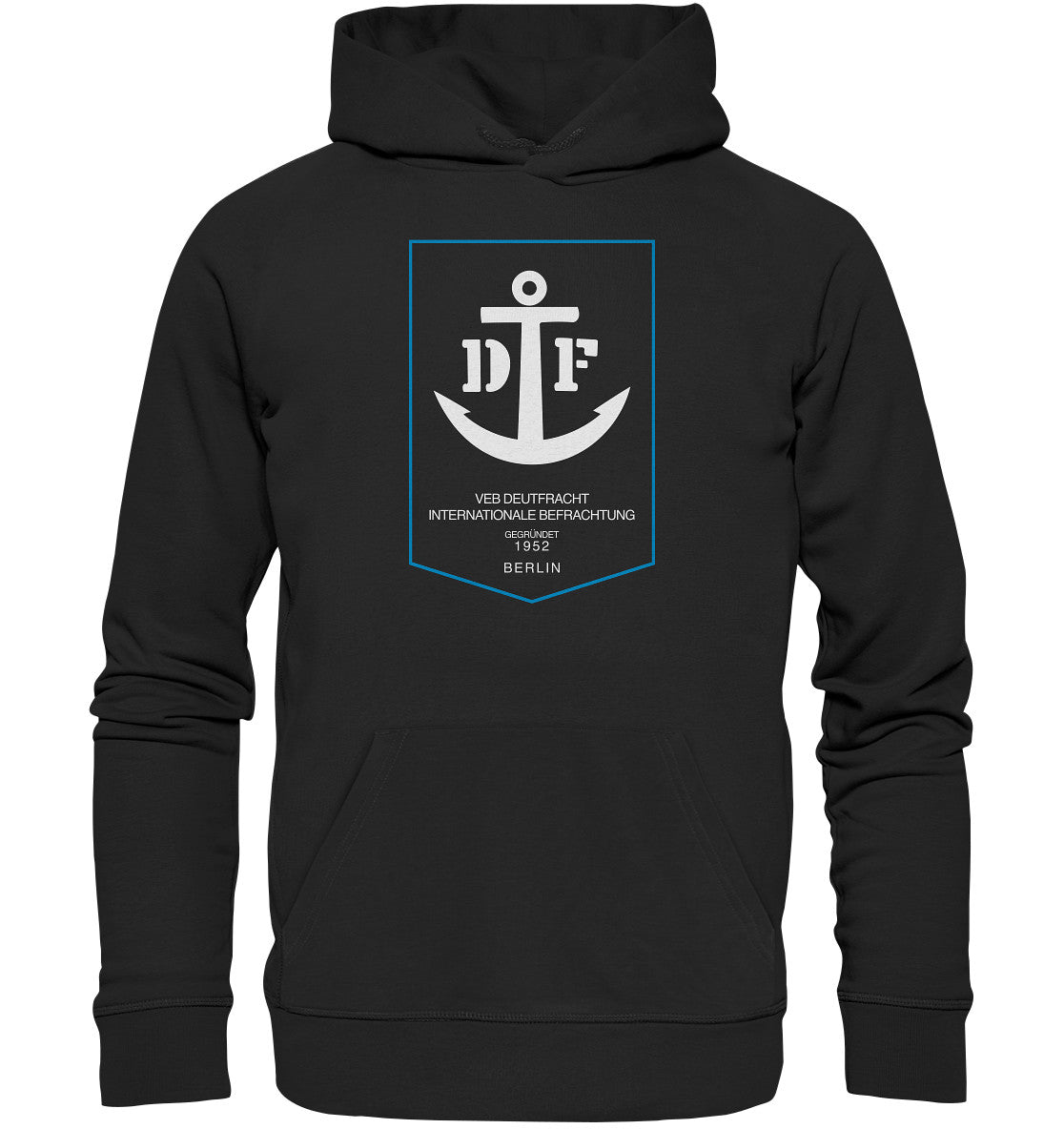 DDR Ostalgie Kapuze / Organic Hoodie Unisex • VEB DEUTFRACHT