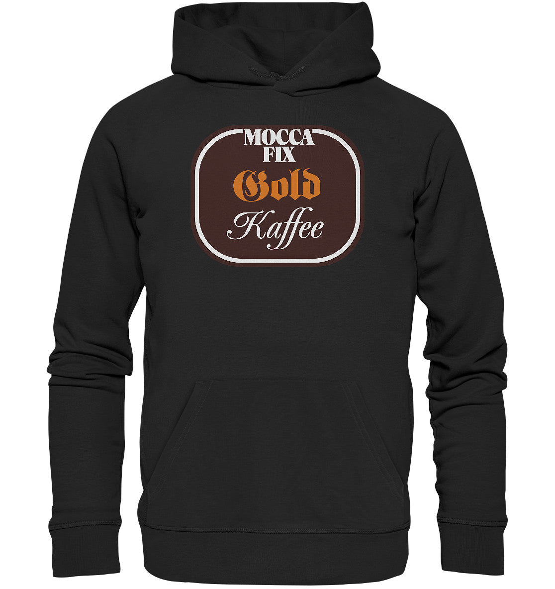DDR Ostalgie Kapuze / Organic Hoodie Unisex • MOCCA FIX GOLD KAFFEE