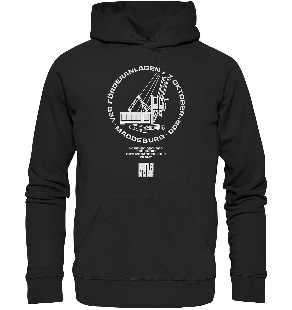 PREMIUM ORGANIC HOODIE UNISEX • VEB FÖRDERANLAGEN & KRANE MAGDEBURG