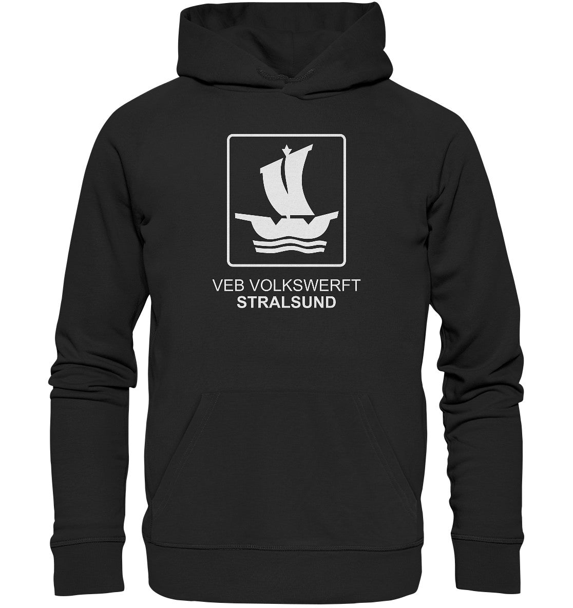 DDR Ostalgie Kapuze / Organic Hoodie Unisex • VEB VOLKSWERFT STRALSUND