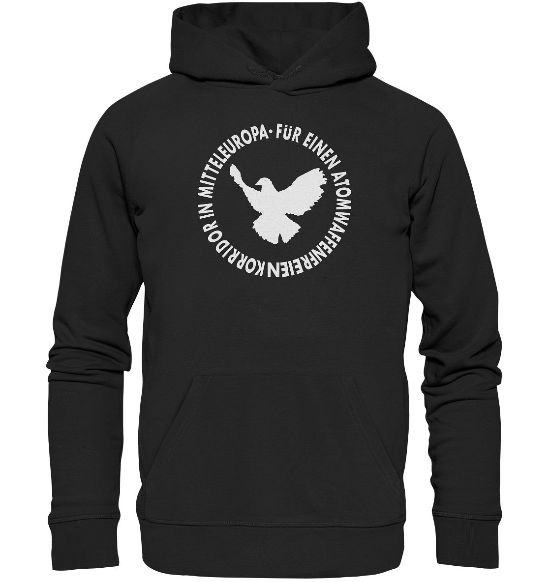 DDR Ostalgie Kapuze / Organic Hoodie Unisex • ATOMWAFFENFREIES MITTELEUROPA - WEISS