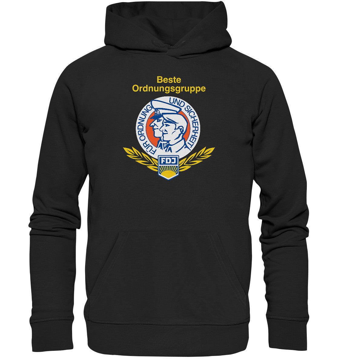 DDR Ostalgie Kapuze / Organic Hoodie Unisex • FDJ ORDNUNGSGRUPPE
