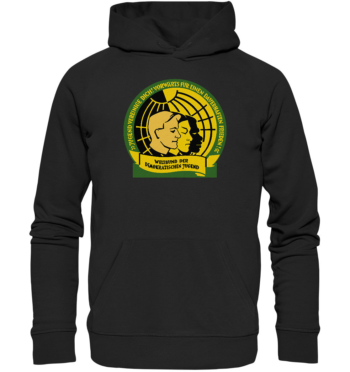 DDR Ostalgie Kapuze / Organic Hoodie Unisex • WELTBUND DER JUGEND