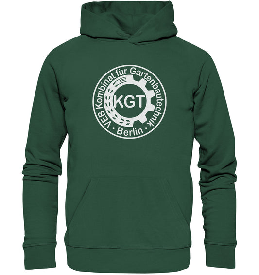 DDR Ostalgie Kapuze / Organic Hoodie Unisex • KGT - VEB KOMBINAT FÜR GARTENBAUTECHNIK BERLIN