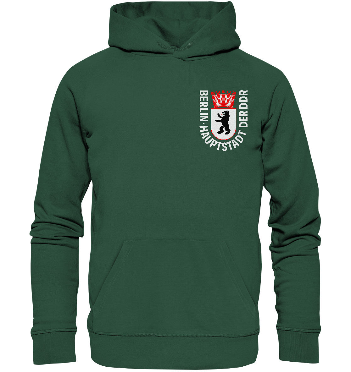 DDR Ostalgie Kapuze / Organic Hoodie Unisex • WAPPEN BERLIN - HAUPTSTADT DER DDR