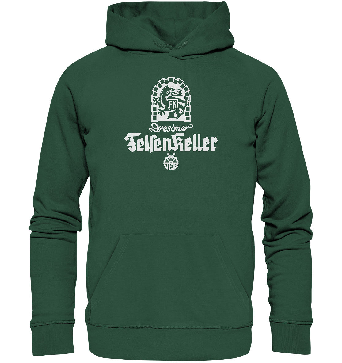DDR Ostalgie Kapuze / Organic Hoodie Unisex • VEB DRESDNER FELSENKELLER