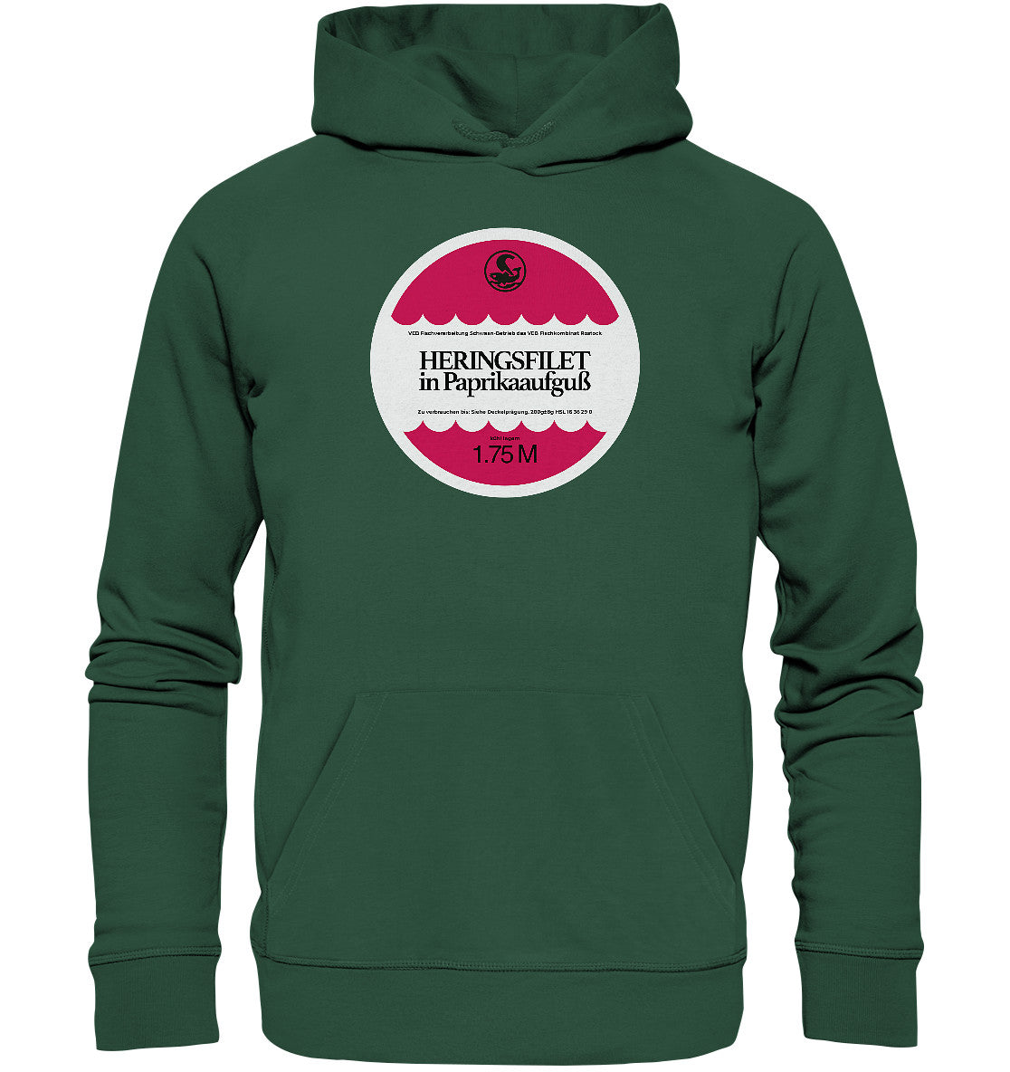 DDR Ostalgie Kapuze / Organic Hoodie Unisex • FISCHKOMBINAT ROSTOCK - HERINGSFILET