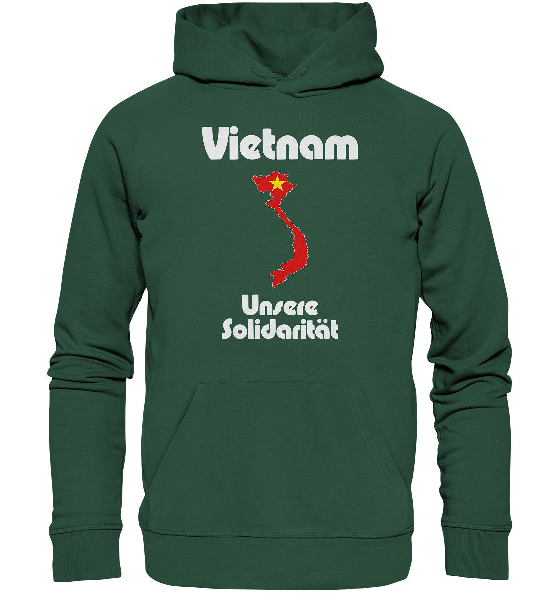DDR Ostalgie Kapuze / Organic Hoodie Unisex • SOLIDARITÄT MIT VIETNAM
