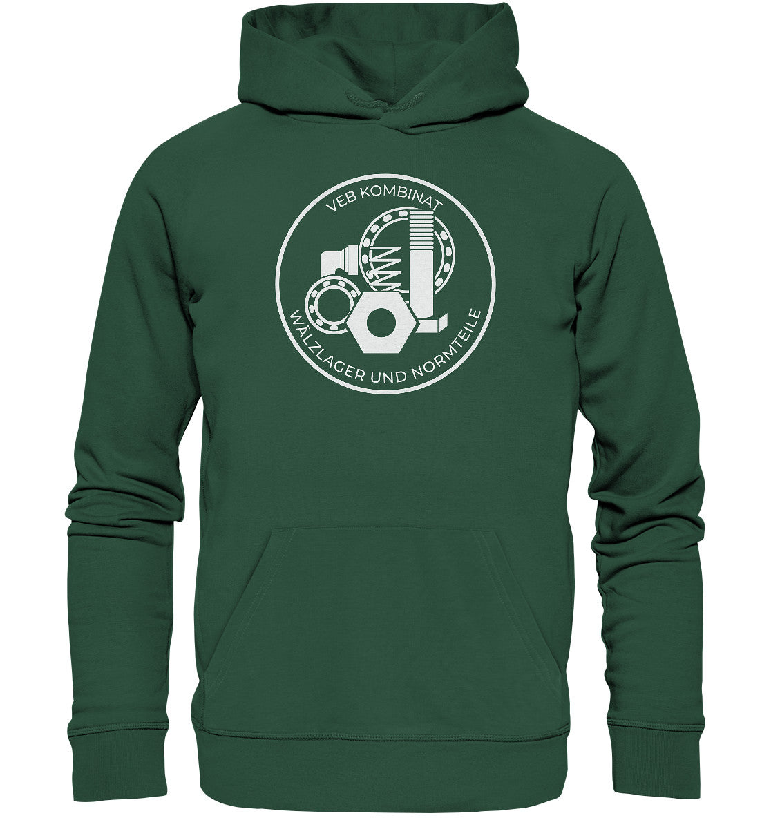 DDR Ostalgie Kapuze / Organic Hoodie Unisex • VEB WÄLZLAGER UND NORMTEILE KARL-MARX-STADT