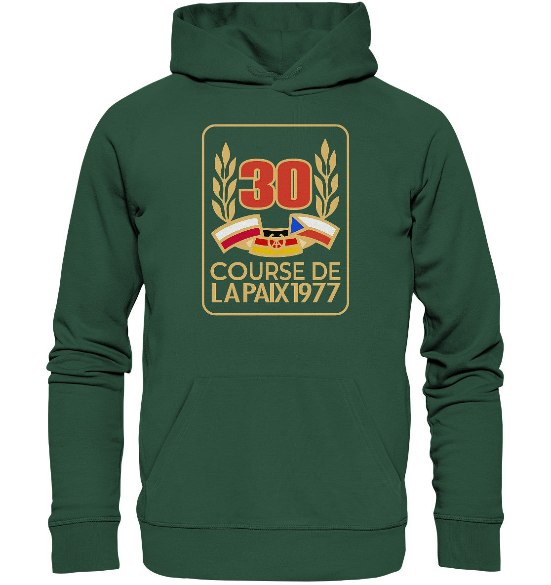 DDR Ostalgie Kapuze / Organic Hoodie Unisex • 30. FRIEDENSFAHRT 1977