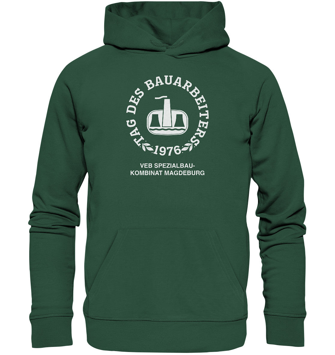 DDR Ostalgie Kapuze / Organic Hoodie Unisex • VEB SPEZIALBAUKOMBINAT MAGDEBURG