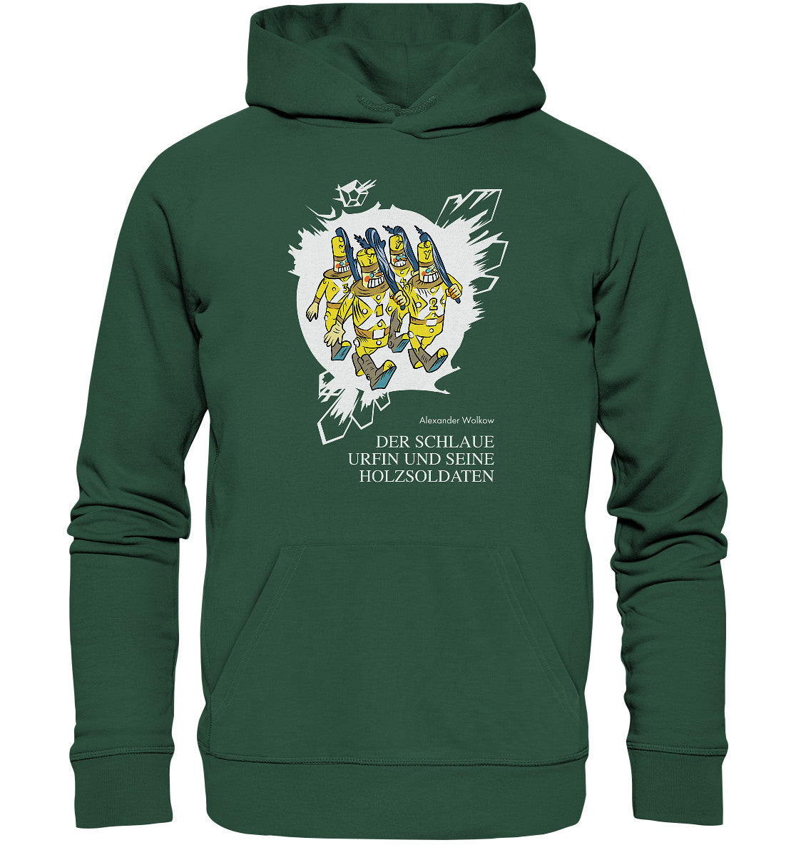 DDR Ostalgie Kapuze / Organic Hoodie Unisex • WOLKOW - DER SCHLAUE URFIN UND SEINE HOLZSOLDATEN