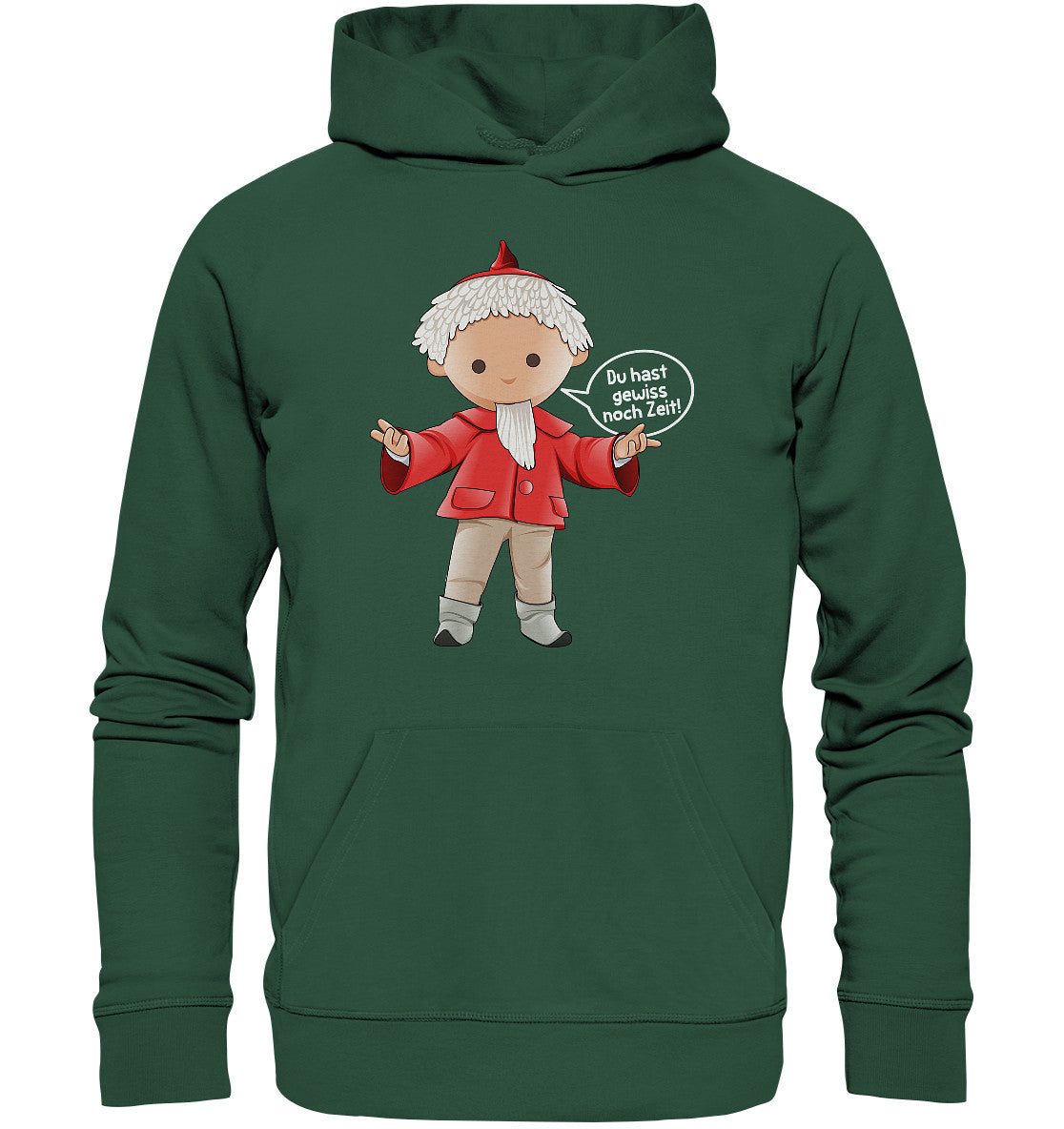 DDR Ostalgie Kapuze / Organic Hoodie Unisex • UNSER SANDMÄNNCHEN - DU HAST GEWISS NOCH ZEIT!