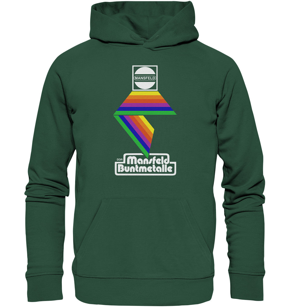 DDR Ostalgie Kapuze / Organic Hoodie Unisex • DDR MANSFELD BUNTMETALLE