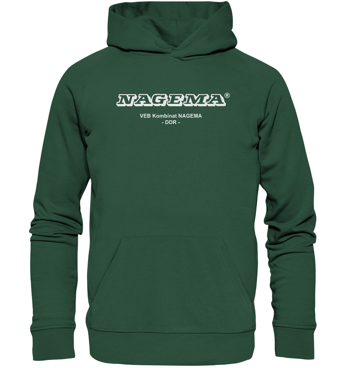 DDR Ostalgie Kapuze / Organic Hoodie Unisex • VEB KOMBINAT NAGEMA