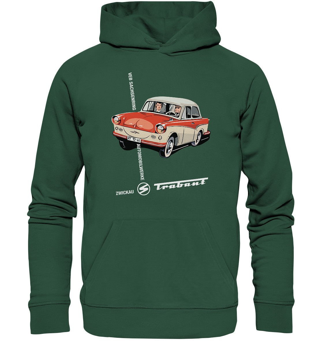 DDR Ostalgie Kapuze / Organic Hoodie Unisex • VEB SACHSENRING ZWICKAU